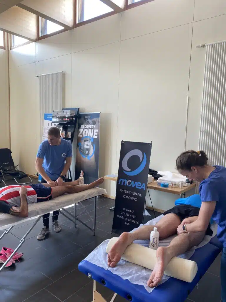 Massage sportif au championnats suisses de 10km 